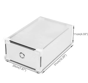 20 x Clear Plastic Shoe Storage Boxes Stackable Foldable Box Organiser