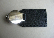 Load image into Gallery viewer, Keyring Daimler Black Leather Fob with Enamel Badge Key Ring
