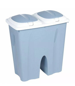 Kitchen 50L Litre Duo Recycle Bin Recycling with Double Compartment