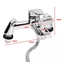 Load image into Gallery viewer, Bathroom Chrome Sink Bath Tap Shower Mixer with Hand Held Shower