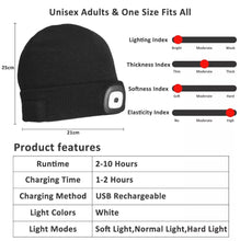 Load image into Gallery viewer, Beanie with Rechargeable LED Light