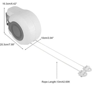 30m Retractable Clothes Reel Double Washing Line Wall Mounted Outdoor