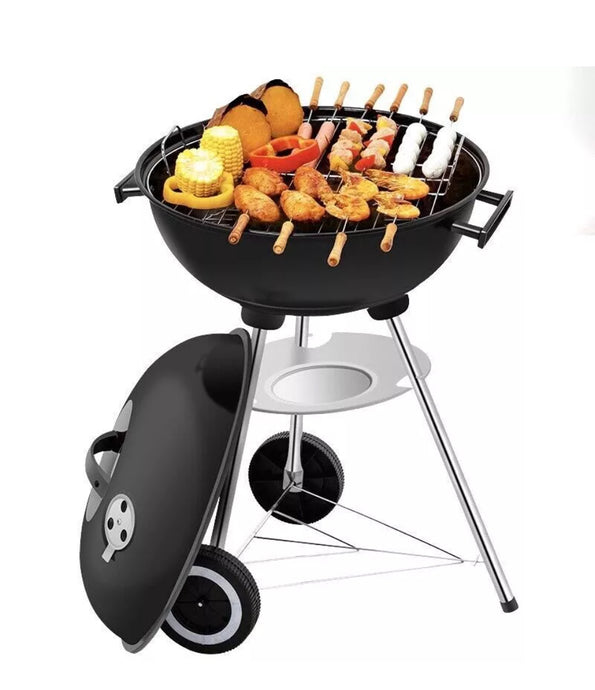 Portable Round Kettle Charcoal Barbeque BBQ Grill