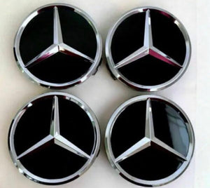 4 x Centre Caps for Mercedes Alloy Wheels 75mm