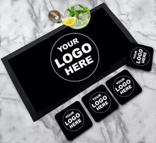 Load image into Gallery viewer, Personalised Bar Runner / Runner &amp; Coasters Set • Your Logo Home Bar