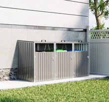 Load image into Gallery viewer, Metal Wheelie Bin Shelter Shed Storage Cover for 1, 2, 3 or 4 Bins