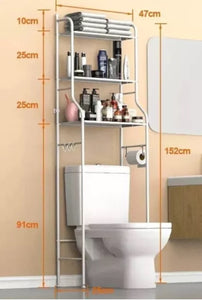 3 Tier Bathroom Shelf Over Toilet Storage Rack Laundry Shelf Unit Organiser Rack