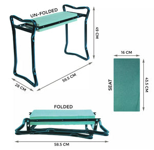 Garden Kneeler Folding Stool with Tool Bag
