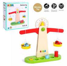 Load image into Gallery viewer, Wooden Balancing Counting Weighing Scale Educational Toy for Kids 3+