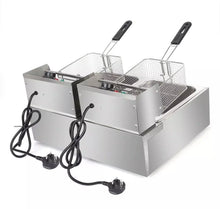 Load image into Gallery viewer, 20L 5000W Twin Dual Tank Electric Deep Fat Fryer