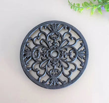 Load image into Gallery viewer, Cast Iron Round Trivet Tea Pot Pan Stand 17cm