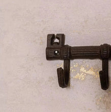 Load image into Gallery viewer, Cast Iron Key Coat Holder Hooks Vintage Style