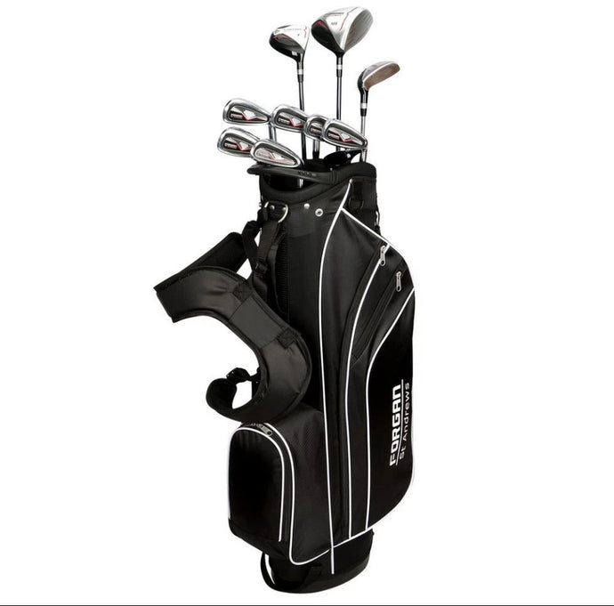 Forgan F100 Mens Golf Clubs Set with Bag, Graphite/Steel,
