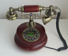Load image into Gallery viewer, Classical Landline Telephone Wooden Vintage Working Corded Phone Retro NEW