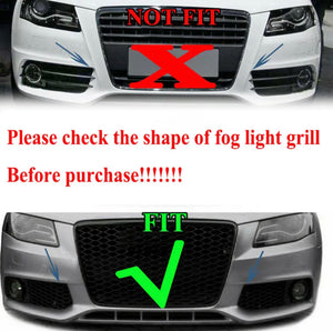 2x Black Honeycomb Mesh Auto Car Fog Light Grilles Cover For Audi A4 B8 09-2012