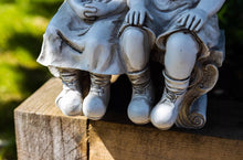 Load image into Gallery viewer, Vintage Stone Effect Kissing Kids Garden Ornament