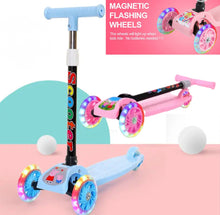 Load image into Gallery viewer, Kids Scooter Kick Push Flashing Led Light Up Wheels Tilt Steer