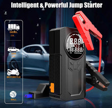 Load image into Gallery viewer, 99800mAh Portable Car Battery Jump Starter Pack + Tyre Inflator