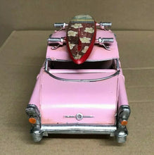 Load image into Gallery viewer, Pink or Blue Vintage Car With Surf Board Metal Retro Style Model Surf Car Shelf Ornament