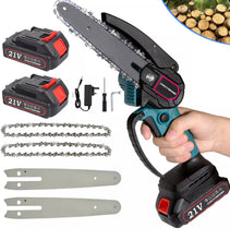 Load image into Gallery viewer, Cordless Mini Chainsaw 4” 6” Wood Cutter 2 Batteries