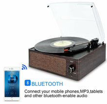 Load image into Gallery viewer, Vinyl Record Player Retro Style Turntable with Built-in Speakers Bluetooth Aux