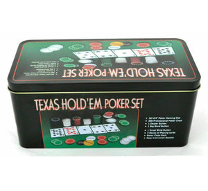 NEW Poker Set - 200 Piece Texas Hold Em Chips Cards Decks Casino Case