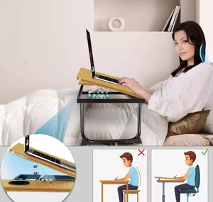 Folding Laptop Table Portable Desk • Sofa, Bed, Standing etc