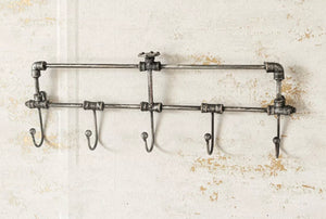 Vintage Style Industrial Wall Mounted Coat Hooks Rack Pegs Towel Rail Bathroom