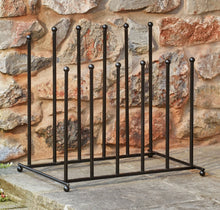 Load image into Gallery viewer, Steel Black Powder Coated Welly Boot Rack (Holds 6 Pairs of Wellies)