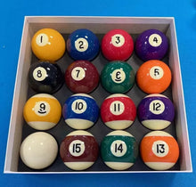 Load image into Gallery viewer, Pool Ball Set 16Pcs Spots And Stripes or Yellow and Reds 2” Full Size