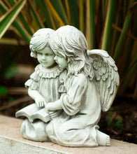 Load image into Gallery viewer, Stone Effect Guardian Angel &amp; Girl Statue Garden Ornament