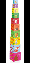 Load image into Gallery viewer, 10PC Forest Animals Numbers Stacking Cubes Educational Toy