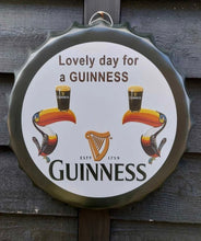 Load image into Gallery viewer, Retro Style Guinness Metal Bottle Top Bar Sign 30cm