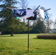 Load image into Gallery viewer, 45 Metre Rotary Clothes Washing Line 4 Arm Dryer Spike &amp; Cove