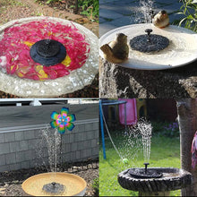 Load image into Gallery viewer, Solar Powered Fountain Water Pump Floating Birdbath