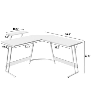 L Shaped Computer Desk Home Office Writing Workstation Corner Desk