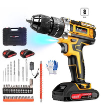 Load image into Gallery viewer, 21V Cordless Drill Combi Screwdriver Set with 2 Batteries