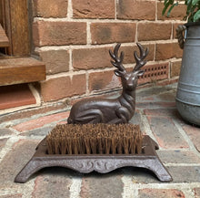 Load image into Gallery viewer, Rustic Vintage Style Cast Iron Stag Boot Scraper Brush Shoe Cleaner