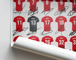 Liverpool 2023-2024 Squad Team Signed Poster Print Photo