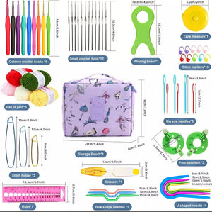 Beginner’s Crochet Kit Ergonomic Set • 109PCS