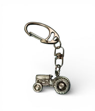 Load image into Gallery viewer, Tractor Keyring Silver Pewter Key Ring