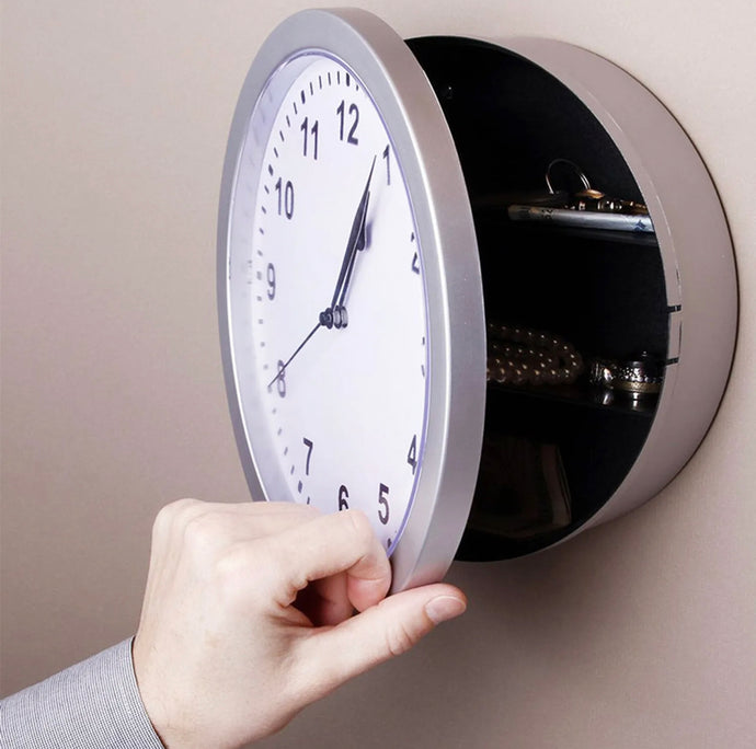 Secret Wall Clock Safe With Hidden Compartment