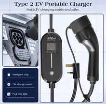 Load image into Gallery viewer, EV Charging Cable Granny Charger Type 2 Electric Vehicle 13A