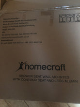 Load image into Gallery viewer, Homecraft Wall Mounted fold down Shower Seat Contour, with adjustable Aluminium Legs