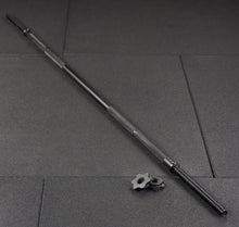 Load image into Gallery viewer, Black 6ft Spinlock Weight Bar with Collars for Standard 1&quot; Plates Gym Barbell