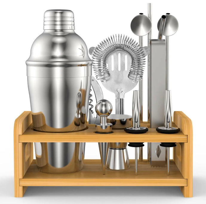 15 Pieces Cocktail Shaker Set Premium Stainless Bartender Mixing Kit