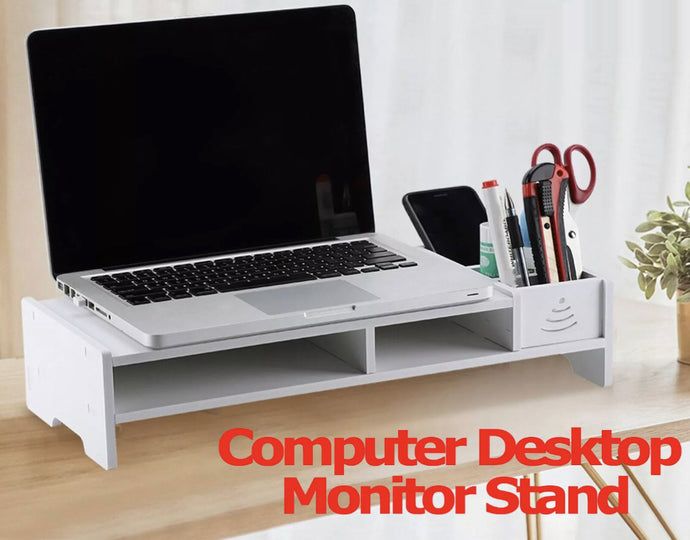 2 Tier Computer Desktop Monitor Stand Laptop Riser