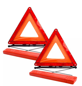 2 X Reflective Car Warning Triangle Breakdown Safety