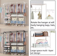 Load image into Gallery viewer, Metal Clothes Rail Rack With Shelves, Garment Stand