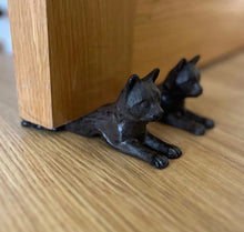 Load image into Gallery viewer, 2 x Cast Iron Cat Door Wedge Stoppers